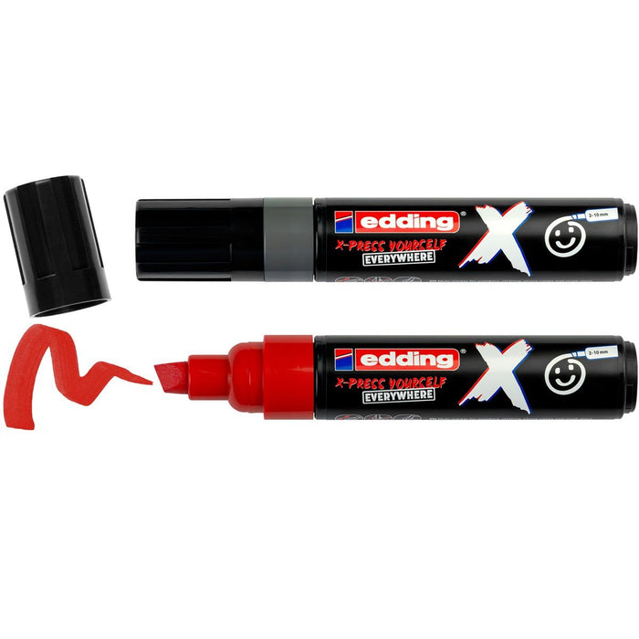 EAN 4057305067142 - Edding 6900 X Multimarker marcador permanente Punta de cincel Gris, Rojo 2 pieza(s) imagen 4