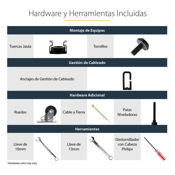 EAN 0065030858502 - StarTech.com 4POSTRACK12U armario rack Rack o bastidor independiente Negro imagen 12