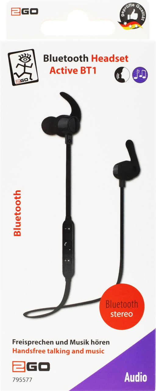 EAN 4010425955775 - 2GO Active BT1 Auriculares Inalámbrico Dentro de oído Llamadas/Música Bluetooth Negro imagen 2