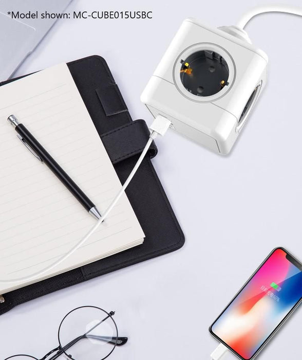 EAN 5704174884767 - Microconnect MC-CUBE015USBC base múltiple 1,5 m 4 salidas AC Interior Blanco imagen 3