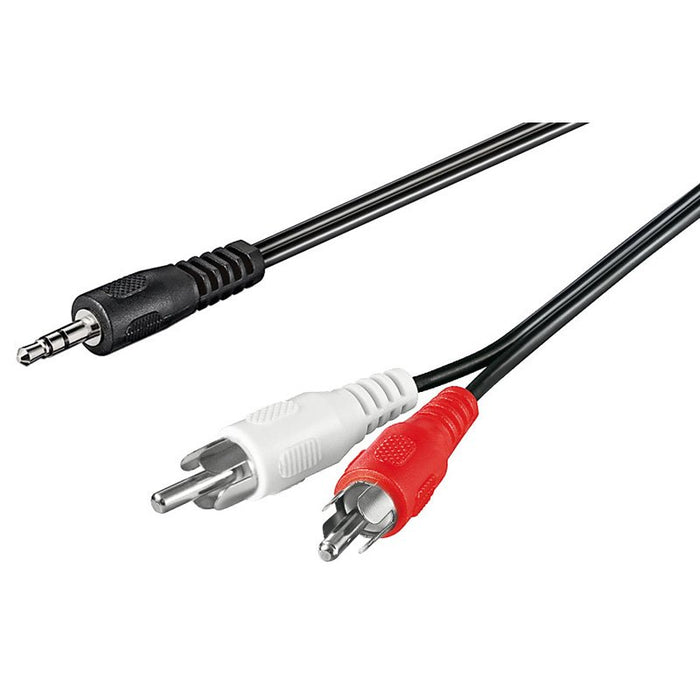 EAN 4040849504402 - Goobay 50440 cable de audio 0,5 m 3,5mm 2 x RCA Negro imagen 1