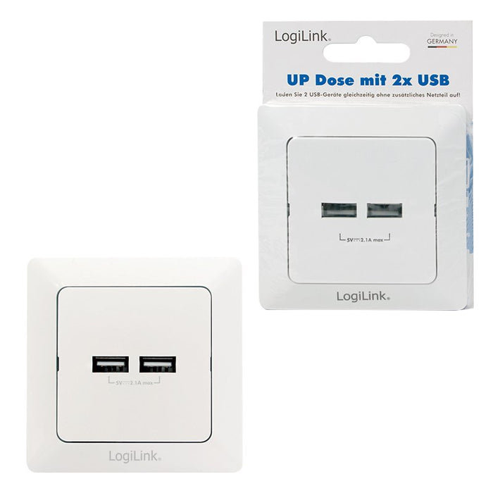 EAN 4052792047707 - LogiLink PA0163 toma de corriente 2x USB Blanco imagen 9