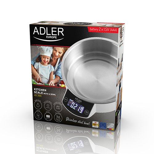 EAN 5902934834704 - Adler AD 3166 báscula de cocina Acero inoxidable, Blanco Encimera Alrededor Báscula electrónica de cocina imagen 5