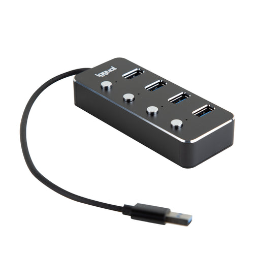 EAN 8435364318478 - iggual IGG318478 hub de interfaz USB 3.2 Gen 1 (3.1 Gen 1) Type-A 5000 Mbit/s Negro imagen 1