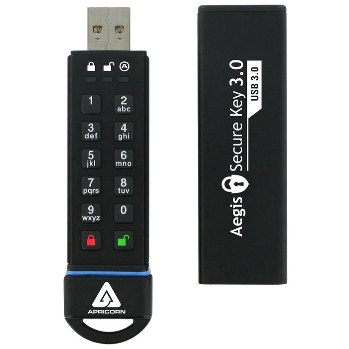 EAN 0708326914086 - Apricorn Aegis Secure Key 3.0 unidad flash USB 30 GB USB tipo A 3.2 Gen 1 (3.1 Gen 1) Negro imagen 1