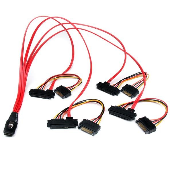 EAN 0065030848039 - StarTech.com SAS808782P50 cable Serial Attached SCSI (SAS) 0,5 m Negro, Rojo imagen 1