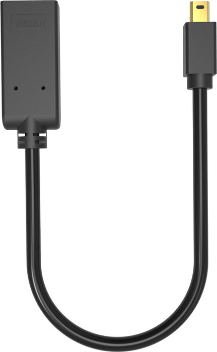 EAN 4979147000005 - Vision TC-MDPHDMI/BL adaptador de cable de vídeo Mini DisplayPort HDMI tipo A (Estándar) Negro imagen 3