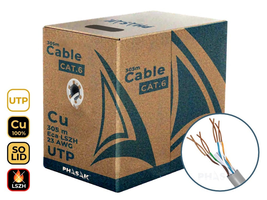 EAN 5605922000401 - Phasak PHR 652 cable de red Gris Cat6 U/UTP (UTP) imagen 1