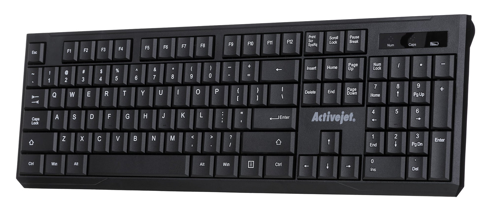 EAN 5901443120131 - Activejet K-3911W teclado Universal RF inalámbrico QWERTY Internacional de EE.UU. Negro imagen 2