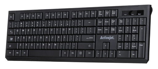 EAN 5901443120131 - Activejet K-3911W teclado Universal RF inalámbrico QWERTY Internacional de EE.UU. Negro imagen 2