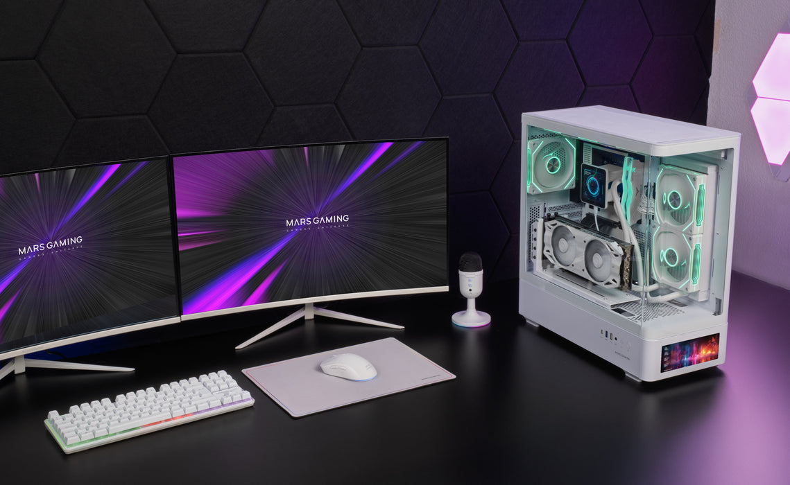 EAN 8435693112716 - Mars Gaming MCLCDPROW carcasa de ordenador Midi Tower Blanco imagen 9