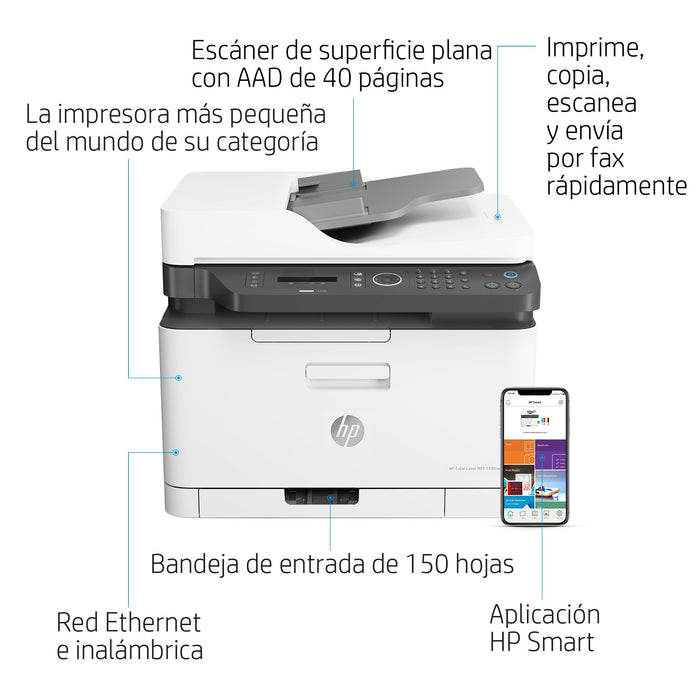 EAN 0193015507326 - HP Color Laser MFP 179fnw A4 600 x 600 DPI 18 ppm Wifi imagen 4