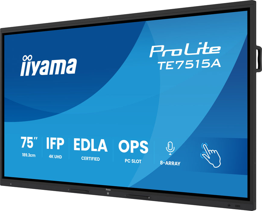 EAN 4948570124855 - iiyama TE7515A-B1AG pantalla de señalización Pantalla plana para señalización digital 189,2 cm (74.5") Wi imagen 3