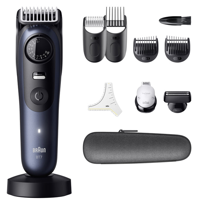 EAN 8700216428415 - Braun BeardTrimmer 7 80789809 depiladora para la barba AC/Batería 40 2 cm Mojado y seco Azul oscuro imagen 3