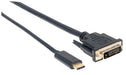 EAN 0766623152457 - Manhattan 152457 adaptador de cable de vídeo 2 m USB Tipo C DVI Negro imagen 2