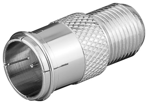 EAN 4040849113703 - Goobay 11370 cambiador de género para cable F Plata imagen 1