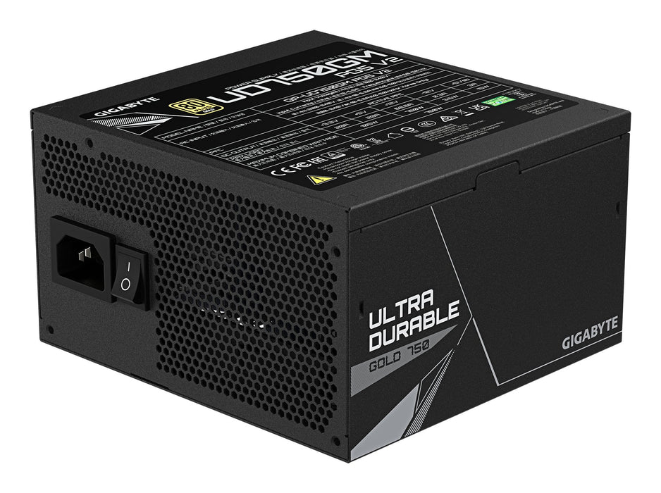 EAN 4719331555870 - GIGABYTE UD750GM PG5 V2 unidad de fuente de alimentación 750 W 20+4 pin ATX Negro imagen 4