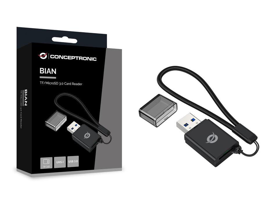 EAN 4015867238578 - Conceptronic BIAN07B lector de tarjeta USB 3.2 Gen 1 (3.1 Gen 1) Type-A Negro imagen 4