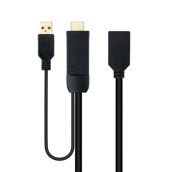 EAN 8433281012844 - Nanocable 10.16.0205 adaptador de cable de vídeo 0,2 m HDMI + USB Type-A imagen 2