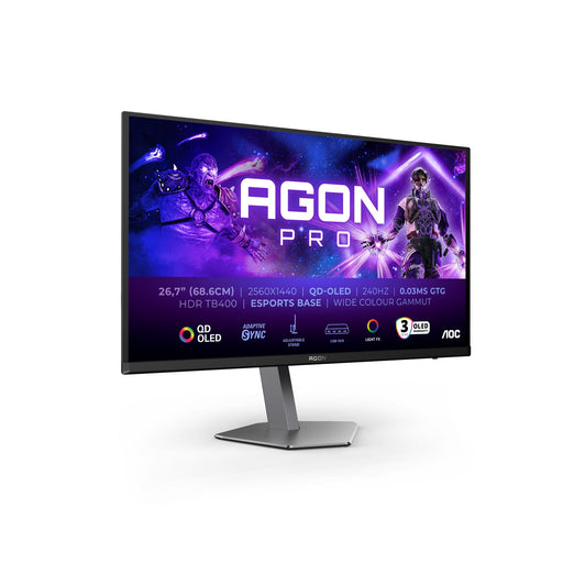 EAN 4038986182478 - AOC AGON PRO AG276QZD2 pantalla para PC 67,8 cm (26.7") 2560 x 1440 Pixeles Quad HD QD-OLED Gris imagen 1