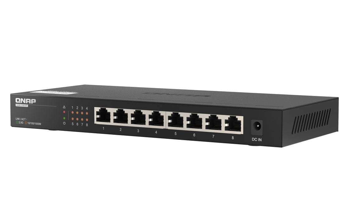 EAN 4713213519851 - QNAP QSW-1108-8T switch No administrado 2.5G Ethernet (100/1000/2500) Negro imagen 4