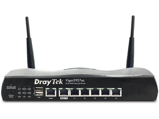 EAN 4710484740601 - DrayTek Vigor2927ac router inalámbrico Gigabit Ethernet Doble banda (2,4 GHz / 5 GHz) 4G Negro imagen 1