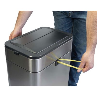 EAN 4002390095877 - MAUL 9504094 cubo de basura Rectangular Acero inoxidable Negro, Plata imagen 6