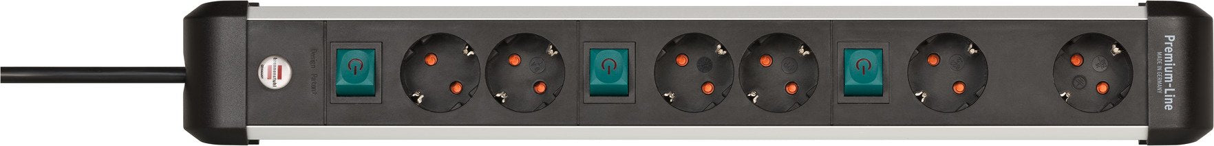 EAN 4007123677436 - Brennenstuhl 1391030601 base múltiple 3 m 6 salidas AC Interior Negro, Plata imagen 1