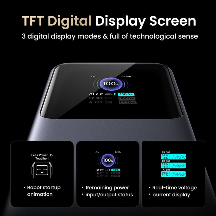 EAN 6941876242924 - Ugreen 20000mAh 130W Fast Charging Powerbank Litio Gris imagen 11