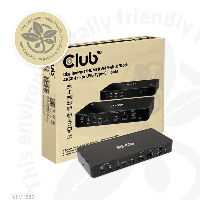 EAN 8719214472870 - CLUB3D CSV-1585 interruptor KVM Negro imagen 9