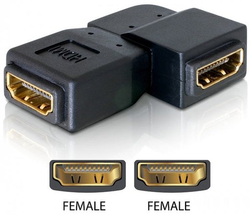 EAN 4043619650781 - DeLOCK Adapter HDMI female > HDMI female 90° left HDMI 1.3 Negro imagen 1