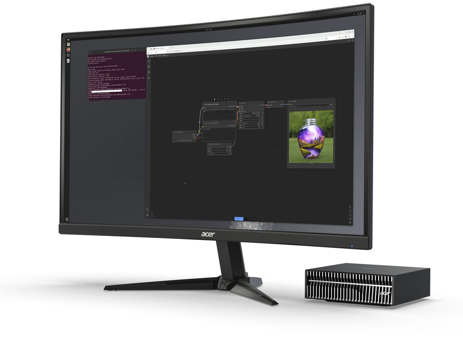 EAN 4711474835086 - Acer Veriton VGN100 GB10 128 GB LPDDR5x-SDRAM 4 TB SSD DGX OS Mini PC Puesto de trabajo Negro, Gris imagen 10