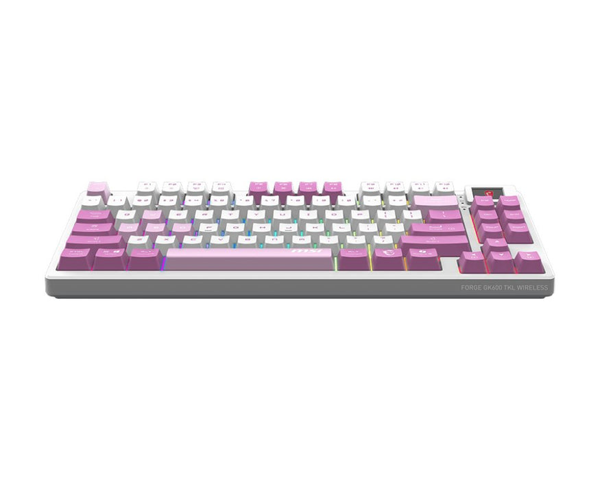 EAN 4711377307178 - MSI FORGE GK600 TKL WIRELESS VIOLET teclado Juego USB + Bluetooth QWERTY Inglés del Reino Unido Rosa, Vio imagen 4