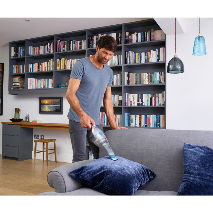 EAN 5035048698082 - Black & Decker NVC215WA-QW aspiradora de mano Azul, Plata Sin bolsa imagen 7