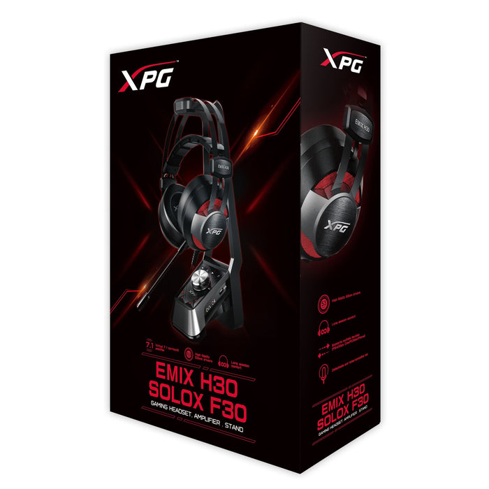 EAN 4713218461827 - XPG EMIX H30 + SOLOX F30 Auriculares Alámbrico Diadema Juego Negro, Rojo imagen 10