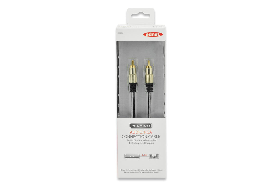 EAN 4054007845962 - Ednet RCA/RCA 2.5m cable de audio 2,5 m Negro imagen 4