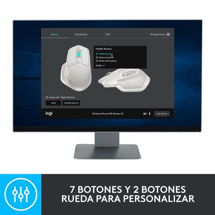 EAN 5099206092150 - Logitech MX Master 2S Wireless Mouse ratón Oficina mano derecha RF Wireless + Bluetooth Laser 4000 DPI imagen 15