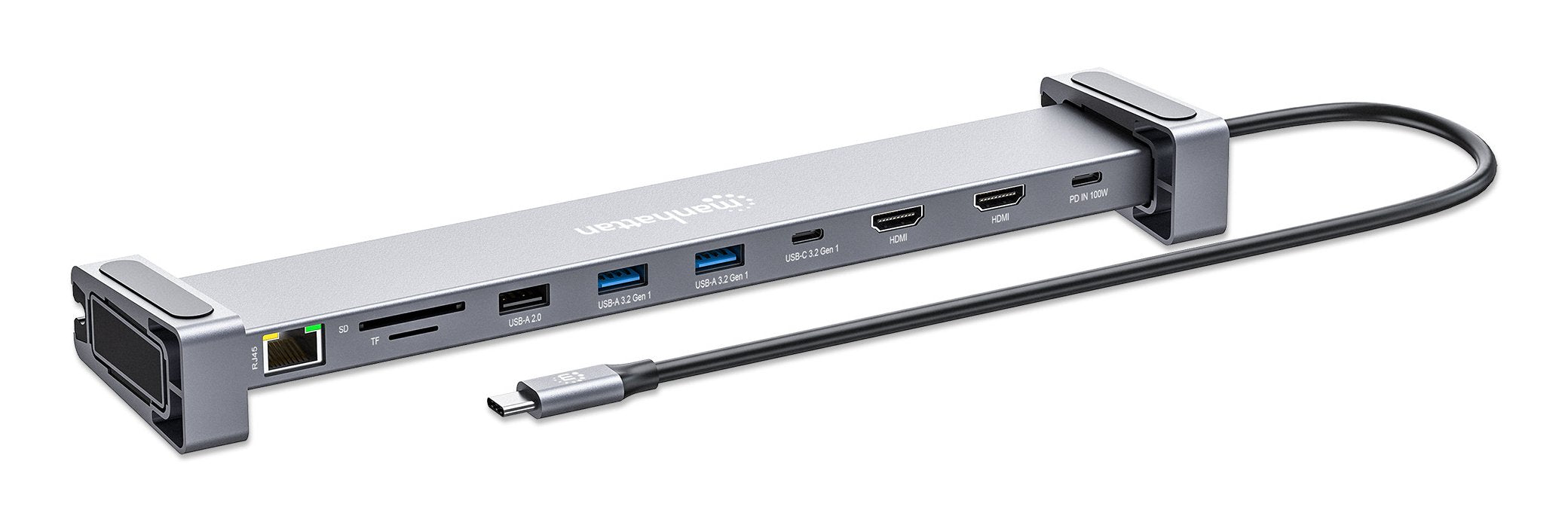 EAN 0766623190398 - Manhattan 190398 base para portátil y replicador de puertos Alámbrico USB 3.2 Gen 1 (3.1 Gen 1) Type-C Gr imagen 2