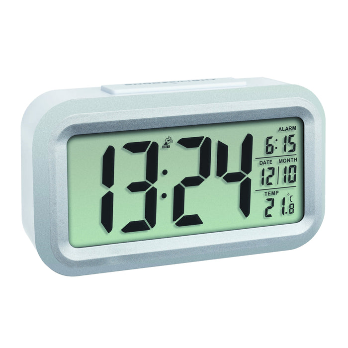 EAN 4009816033369 - TFA-Dostmann 60.2553.02 despertador Reloj despertador digital Plata, Blanco imagen 1