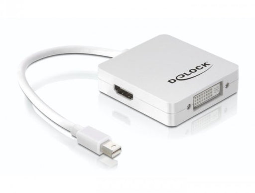 EAN 4043619617685 - DeLOCK 61768 adaptador de cable de vídeo 0,24 m Mini DisplayPort DisplayPort + DVI + HDMI Blanco imagen 1