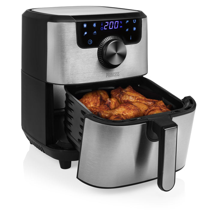 EAN 8713016091499 - Princess 182033 Sencillo 4,5 L Independiente 1500 W Freidora de aire caliente Plata imagen 8