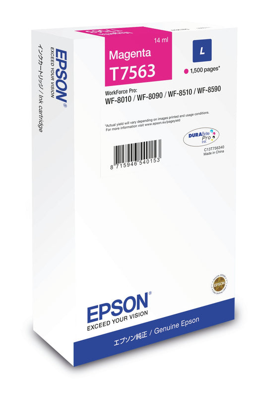 EAN 8715946540153 - Epson T7563 cartucho de tinta 1 pieza(s) Original imagen 1
