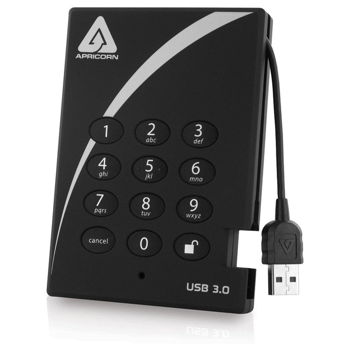 EAN 0708326914109 - Apricorn Aegis Padlock disco duro externo 2 TB 5400 RPM USB tipo A 3.2 Gen 1 (3.1 Gen 1) Negro imagen 3
