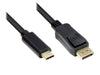 EAN 4014619366637 - Alcasa GC-M0105 adaptador de cable de vídeo 1 m USB Tipo C DisplayPort Negro imagen 1