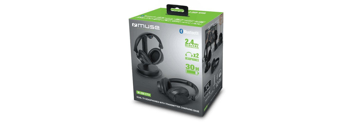 EAN 3700460209759 - Muse M-288 CTV auricular y casco Auriculares Inalámbrico y alámbrico Diadema TV Bluetooth Negro imagen 5