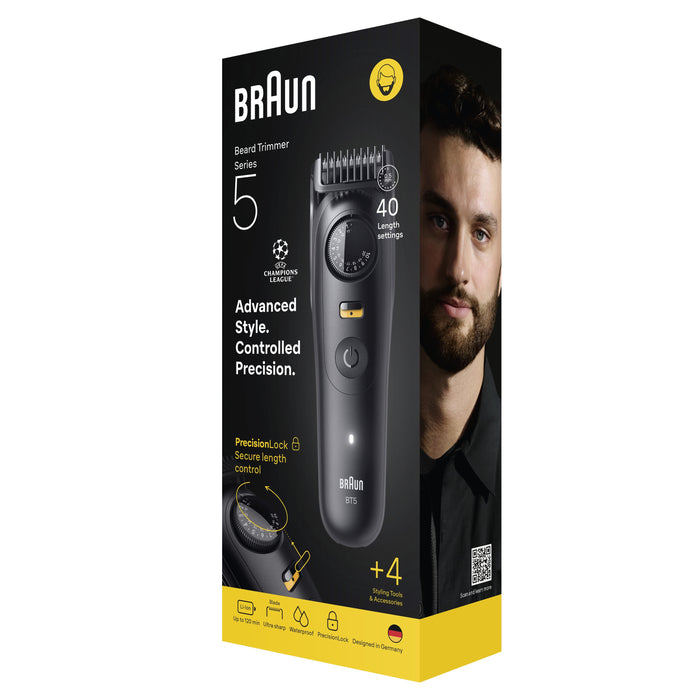 EAN 8700216428422 - Braun BeardTrimmer 5 80789813 depiladora para la barba AC/Batería 20 2 cm Mojado y seco Negro imagen 4