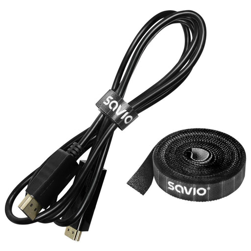EAN 5901986049678 - Savio OC-06 organizador de cables Universal Soporte para cables Negro imagen 1