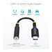 EAN 0065030898225 - StarTech.com USBCAUDIO2 cambiador de género para cable USB Type-C 2.0 3.5 mm Negro imagen 7