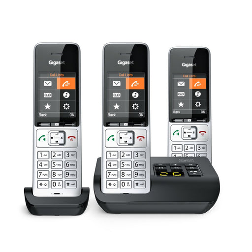 EAN 4250366866659 - Gigaset COMFORT 500A Trio Teléfono DECT/analógico Identificador de llamadas Negro, Plata imagen 1