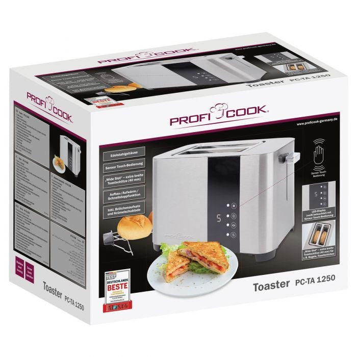 EAN 4006160125016 - ProfiCook PC-TA 1250 7 2 rebanada(s) 750 W Acero inoxidable imagen 6